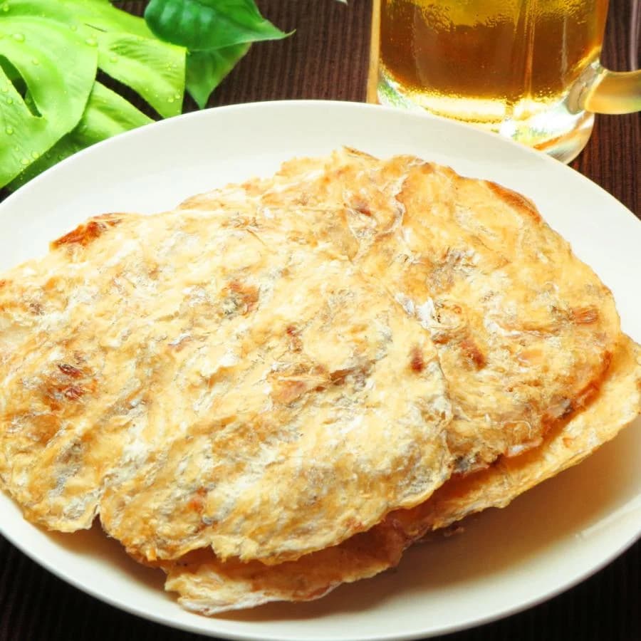 皿に盛った焼かわはぎ